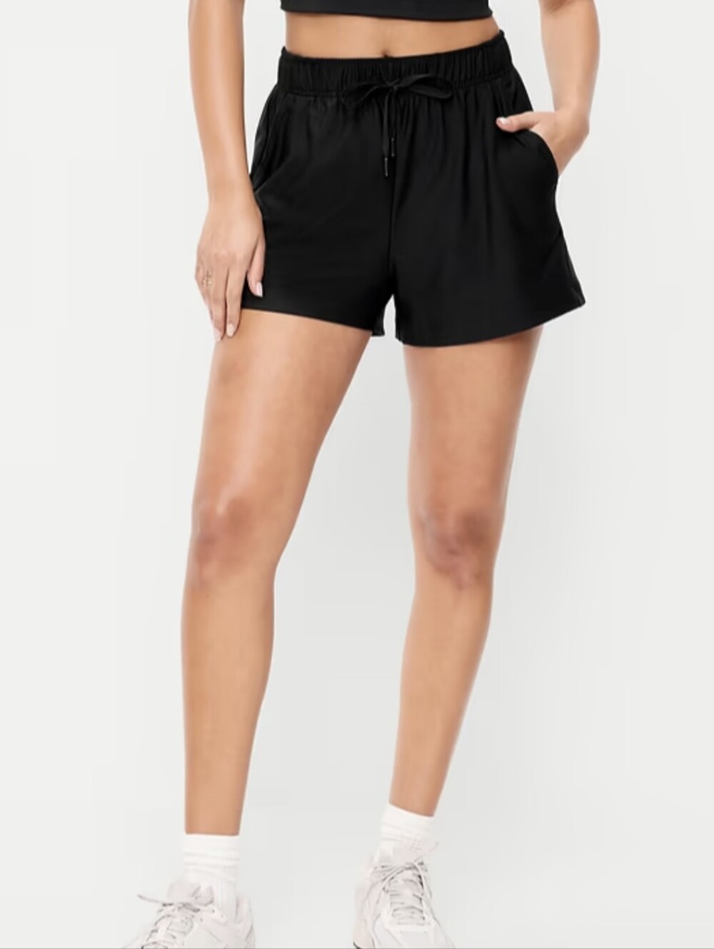 Old Navy Powersoft Black Drawstring Athletic Shorts Size Small